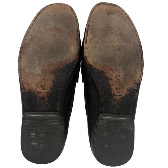 Roberto Cavalli Men Black Italian Leather Horse Bit Loafers Driving Shoes US 9.5 - Picture 4 of 11